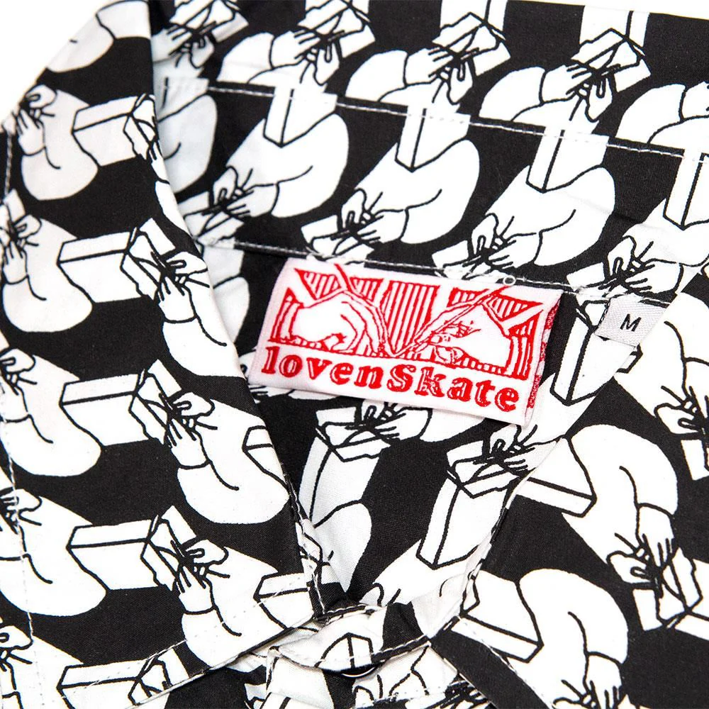 Lovenskate Let Others Open Your Mind Button-Up Shirt - Black/White - Image 4